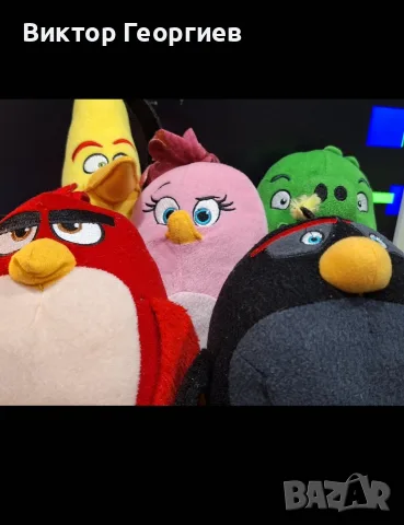 Колекционерски комплект плюшени играчки Angry Birds (5 броя)