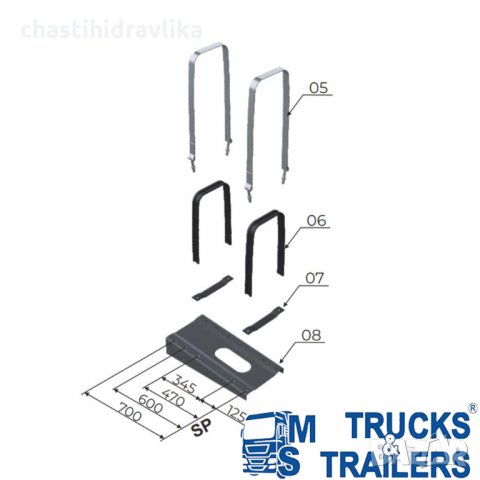 Монтажен комплект за резервоар HYVA