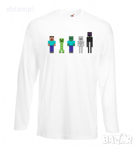 Мъжка тениска майнкрафт Minecraft 7,Minecraft,Игра,Забавление,подарък,Изненада,Рожден Ден., снимка 13 - Тениски - 36496334