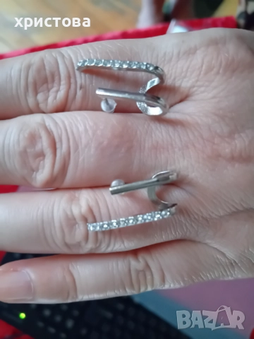 Двойни обеци, снимка 4 - Обеци - 51802319