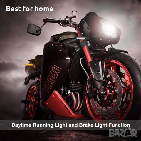 Kinstecks ​​[Нова версия] 4 бр. Мотоциклетни мигачи, мигачи за мотоциклет, дневни светлини, снимка 2 - Части - 53659157