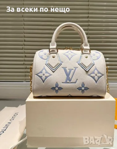 Louis Vuitton Дамска Бяла Малка Чанта С Къса И Дълга Дръжка Код DST79, снимка 7 - Чанти - 56105706