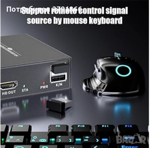 PWAYTEK HDMI KVM USB удължител 1080P през Cat5e/6/7 Ethernet кабел 50м., снимка 8 - Кабели и адаптери - 52152880