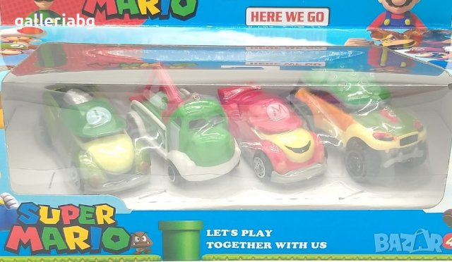 4 бр. колички на Супер Марио (Super Mario)