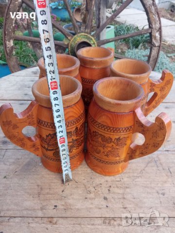 Стари дървени чаши - халби, снимка 3 - Други ценни предмети - 40229238