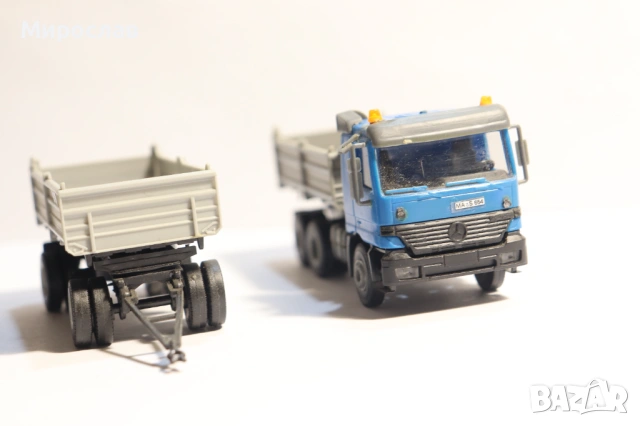 KIBRI H0 1/87 MERCEDES ACTROS САМОСВАЛ ГОНДОЛА КАМИОН МОДЕЛ, снимка 5 - Колекции - 53129143