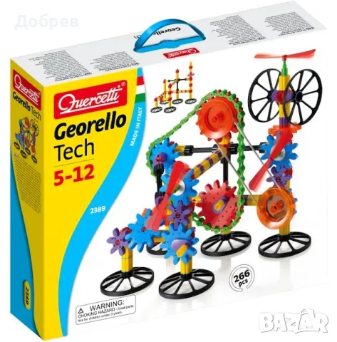 Конструктор Quercetti, Georello Tech 3D - 282 части. Made in Italy