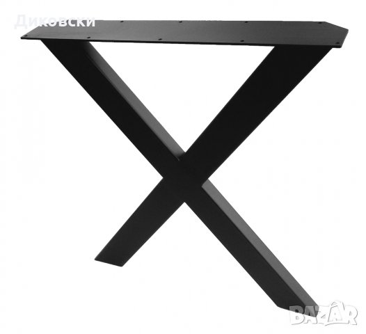 Поръчкови и стандартни! Метални крака за маса Х образни 2 бр. модел 002, снимка 4 - Маси - 34255354