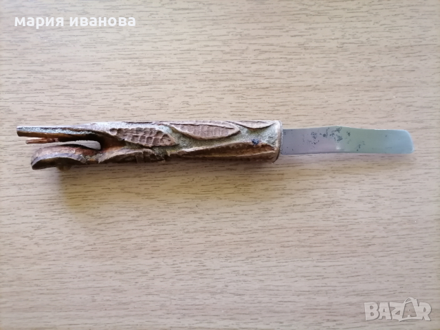 Ножка с резбована дръжка, снимка 3 - Антикварни и старинни предмети - 43919395