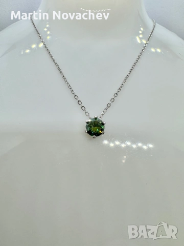 Сребърно колие с мойсанит (Диамант) 1 карат