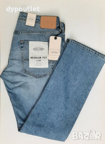 Jack & Jones Clark Red - Мъжки дънки Regular Fit, размер - 32W/"32, снимка 3 - Дънки - 39754503