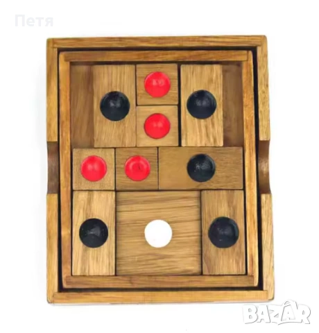 Дървен пъзел Klotski, снимка 4 - Игри и пъзели - 53166834
