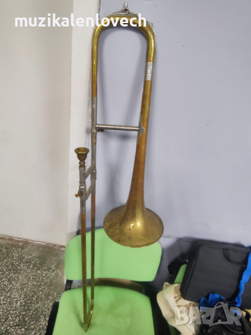Bb tenor slide trombone - /Germany/ Тенор Цуг Тромбон с твърд куфар, снимка 3 - Духови инструменти - 44699815