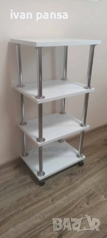 Помощна количка/ козметична масичка/етажерка с колелца - Айви мебел, снимка 4 - Маси - 49638641
