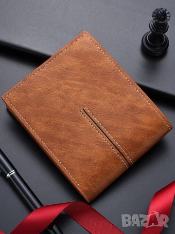Луксозен мъжки портфейл в кафяво, снимка 4 - Портфейли, портмонета - 41747003