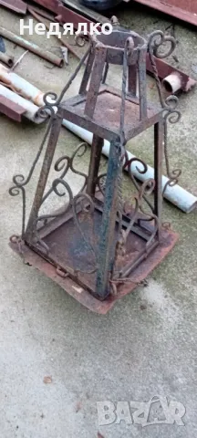 Стар,огромен фенер,полюлей,ковано желязо, снимка 12 - Антикварни и старинни предмети - 47992625