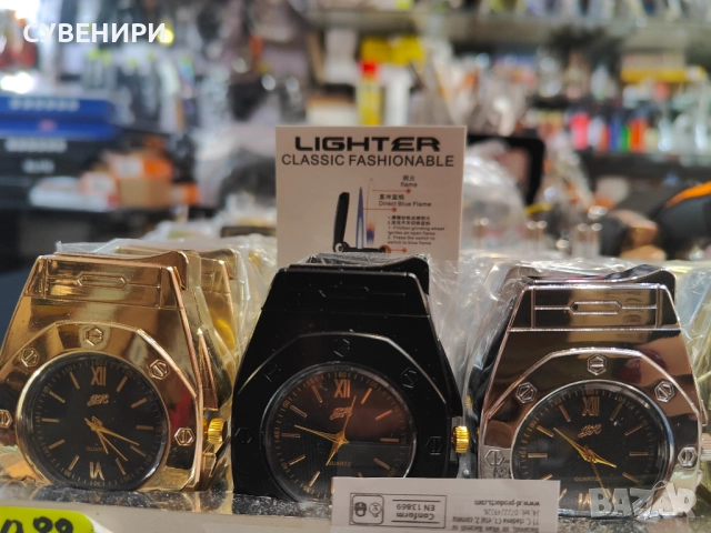 Газова запалка с вграден кварцов часовник , снимка 2 - Запалки - 52440752