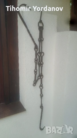 Верига за огнище от ковано желязо., снимка 11 - Антикварни и старинни предмети - 50966177