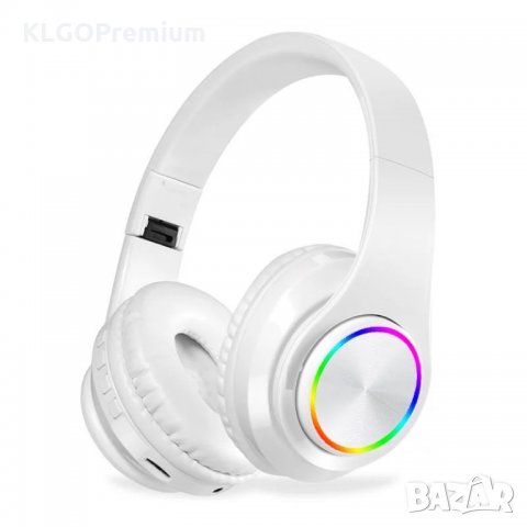 Безжични RGB Слушалки Bluetooth за музика игри спорт компютър AUX, снимка 2 - Bluetooth слушалки - 34478956