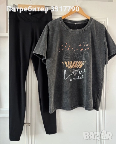 Сет клин H&M и тениска oversized (без марка€