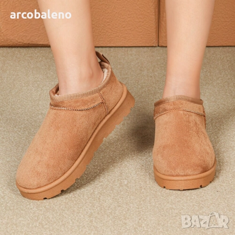 Дамски зимни боти до глезена, 4цвята , снимка 11 - Дамски боти - 52005156