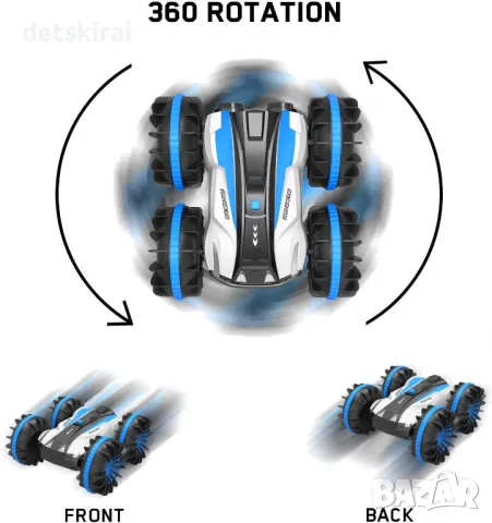 Амфибия с дистанционно управление, плаваща височко проходима лодка, снимка 5 - Коли, камиони, мотори, писти - 48572162