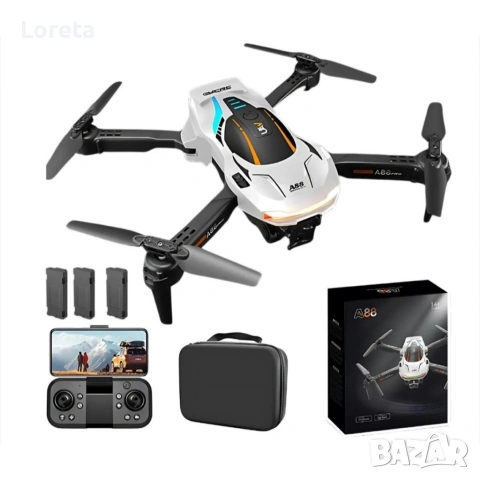 12 месеца ГАРАНЦИЯ! Сгъваем дрон A88 с двойна 1080P камера и интелигентни функции за управление, снимка 2 - Дронове и аксесоари - 53306103
