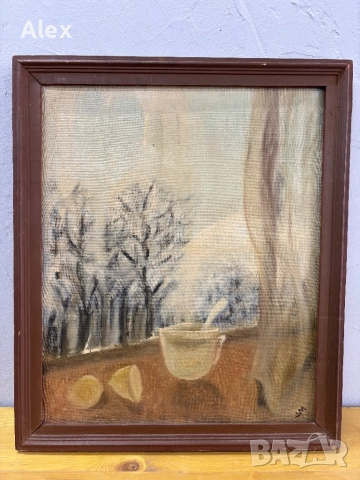 Картина масло върху платно, снимка 2 - Антикварни и старинни предмети - 52824917