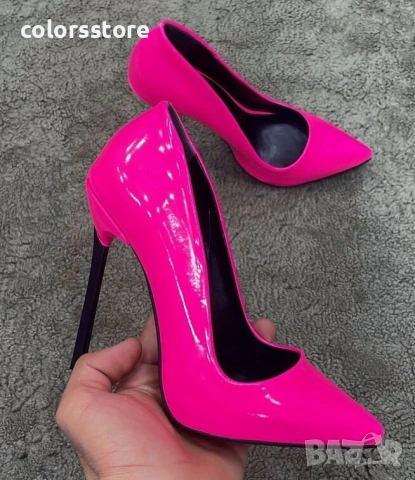 Обувки на ток - циклама лак - 6060