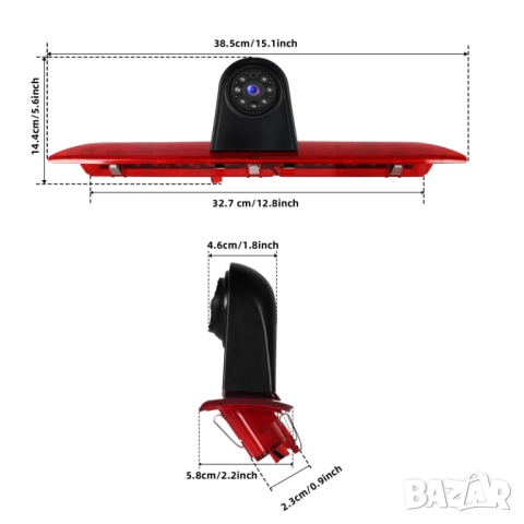 Камера за бус, Ford Transit, 2015, 2016, 2017, за стоп, заден ход, задно виждане, нощно виждане, бус, снимка 5 - Аксесоари и консумативи - 52048253