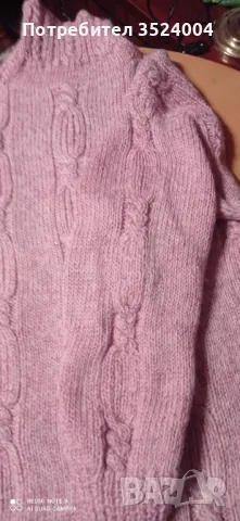 Ново Ръчно плетено поло от дебела прежда