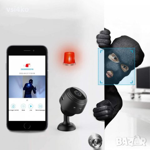 Wi-Fi Мини камера, с магнитна основа и вградена батерия, снимка 10 - Други - 39130450