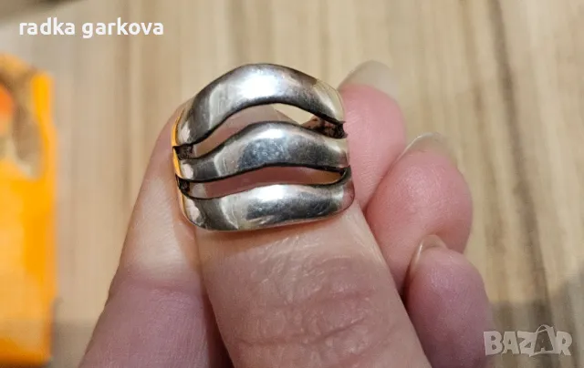 Сребърен пръстен, снимка 2 - Пръстени - 48890161