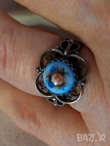 Красив старинен пръстен , снимка 3 - Пръстени - 51756449