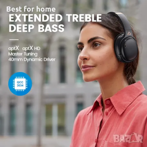 1Mii Ankbit E600Pro Слушалки с активно шумопотискане и хендс фри, снимка 10 - Bluetooth слушалки - 47650196