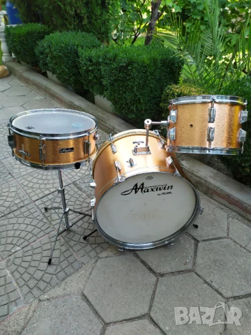 Барабани Maxwin Pearl 3 бр. Brushed Copper Vintage, снимка 2 - Ударни инструменти - 51230336