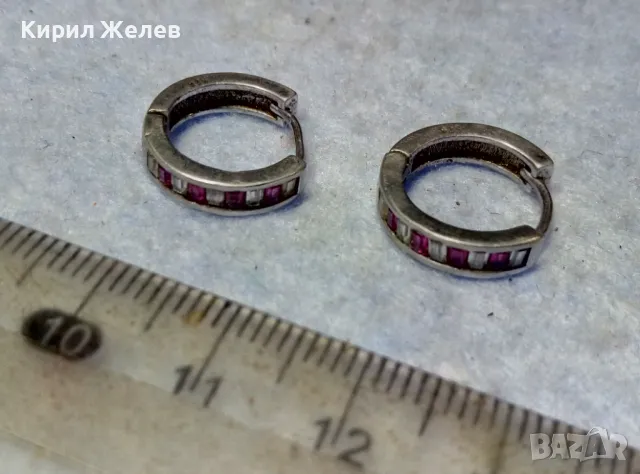 ПРЕКРАСНИ РУБИНЕНИ СРЕБЪРНИ ОБЕЦИ - АНГЛИЯ СРЕБРО 925 с ЮВЕЛИРНО ФАСЕТИРАНИ РУБИНИ 50065, снимка 14 - Обеци - 49704566