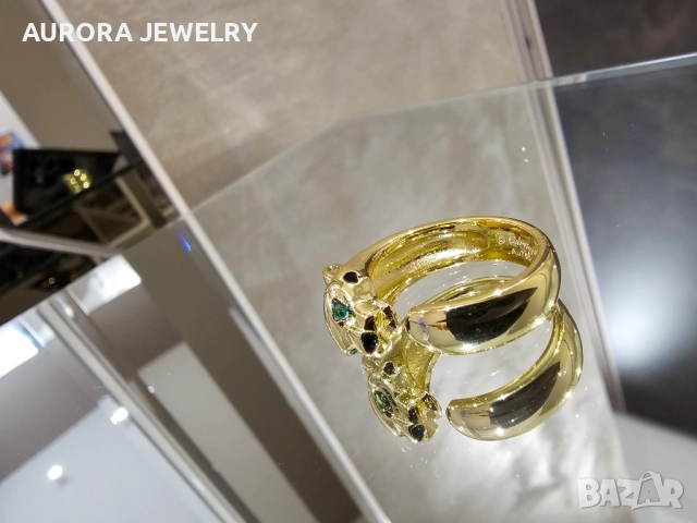 CARTIER Panthere de Cartier Gold Black Дамски Пръстен, снимка 9 - Пръстени - 52879534