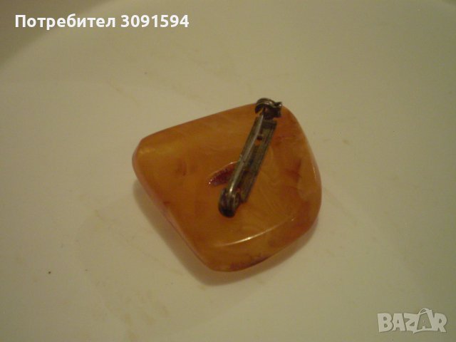 РУСКА КЕХЛИБАР БРОШКА ВИНТИДЖ БИЖУ 100% НАТУРАЛЕН БАЛТИЙСКИ КЕХЛИБАР, снимка 6 - Антикварни и старинни предмети - 40257678