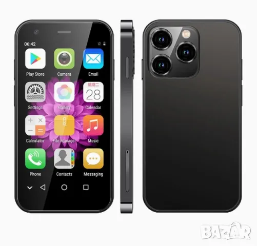 Мини телефон, мини смартфон, малък смартфон, мини iPhone, 4G с Андроид, Android, минисмартфон, снимка 5 - Телефони с две сим карти - 44693788