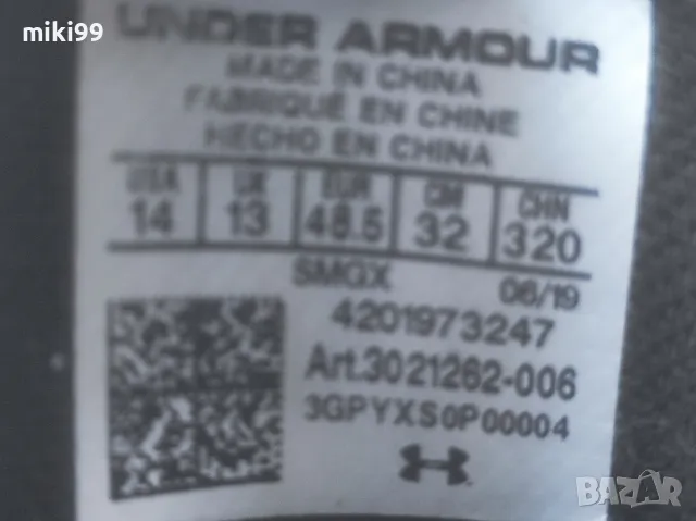 Under Armour - Баскетболни обувки Spawn 5, Червен/Бял/Черен, снимка 3 - Маратонки - 47425687