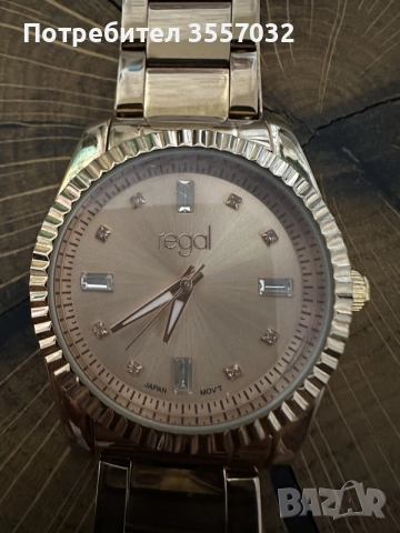 Дамски часовник Regal (златист) с нова батерия! , снимка 2 - Дамски - 56247168
