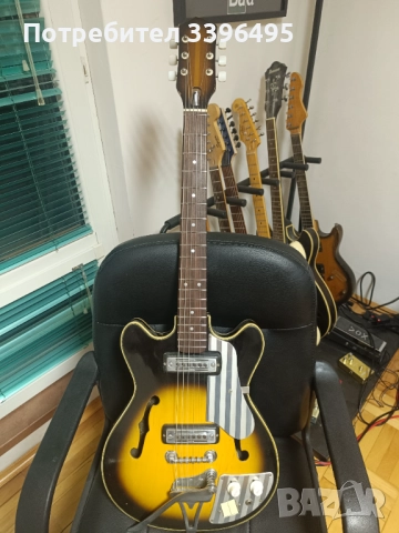 Китари Teisco semi hollow vintage 60s и custom китара.