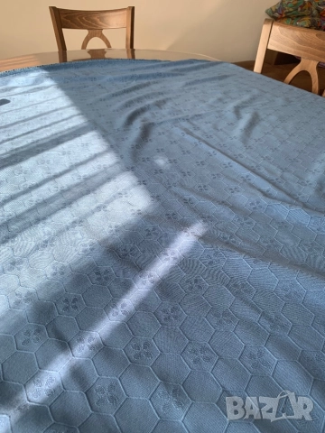 Покривка за кръгла маса* Дантела* Памук* Красиво синьо, снимка 7 - Покривки за маси - 51927757