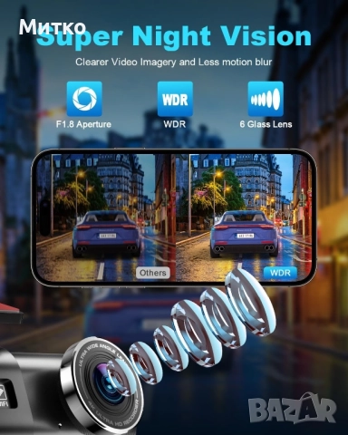 Видеорегистратор Zhiroad Q20S 4K WiFi Dash Cam 64GB SD, снимка 7 - Камери - 52811456