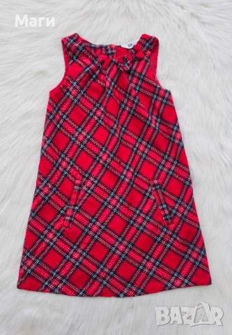 Детска карирана рокля H&M 7-8 години, снимка 10 - Детски рокли и поли - 48105976