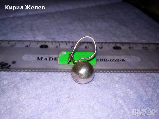 СТАРА СРЕБЪРНА РЕТРО ОБЕЦА СРЕБРО 925 Тип ТОПЧЕ КЪЛБО РЪЧНА МАЙСТОРСКА ИЗРАБОТКА 36481, снимка 3 - Обеци - 39640421