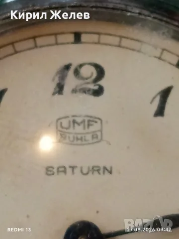 Стар джобен часовник UMF RUHLA SATURN рядък за КОЛЕКЦИОНЕРИ 51684, снимка 3 - Антикварни и старинни предмети - 55829947