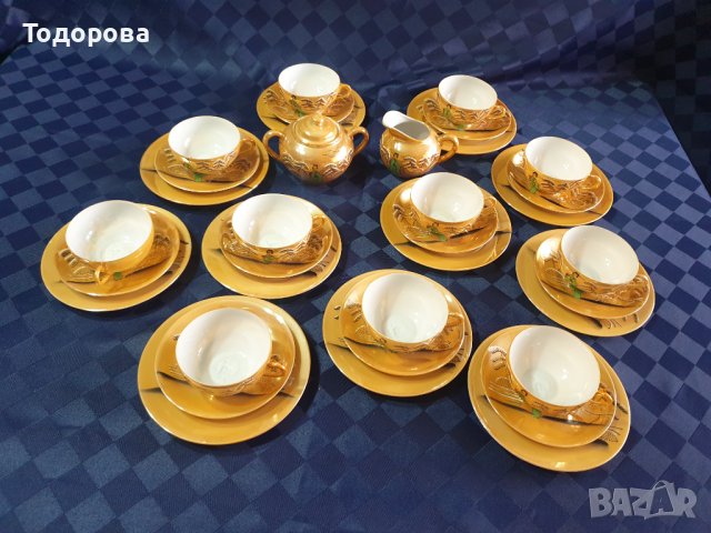 Фин японски сервиз за кафе с Гейша на дъното- 35  части, снимка 3 - Сервизи - 39719331