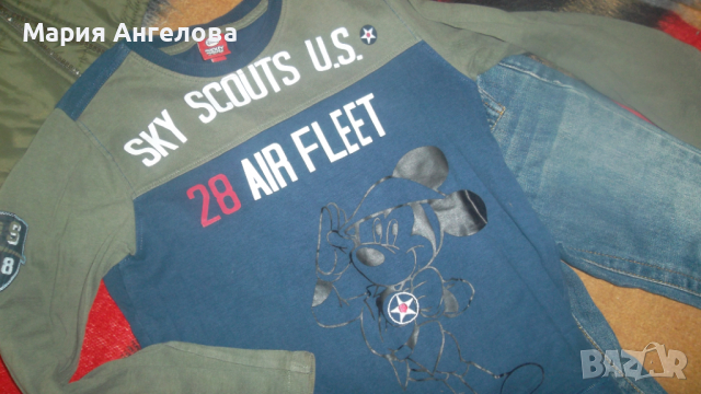 грейка"Бенетон",блузка и дънки, снимка 5 - Детски комплекти - 36495238